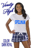 VARSITY HIGH - FLANNEL SHORTS - DORM LOUNGEWEAR