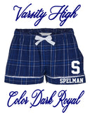 VARSITY HIGH - FLANNEL SHORTS - DORM LOUNGEWEAR